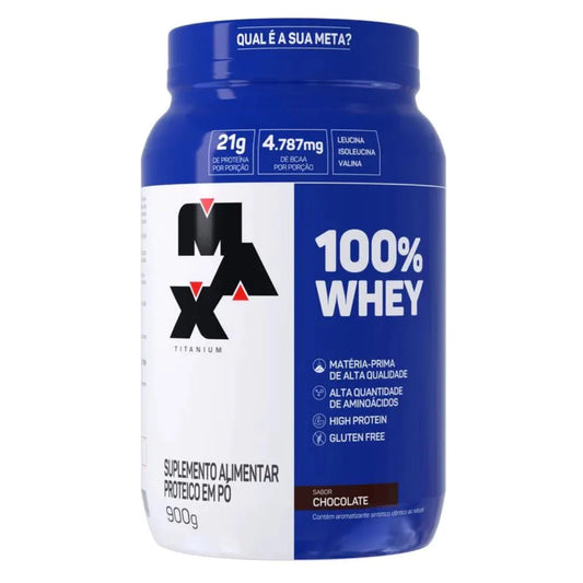 Whey Max Titanium 100% Concentrado Pote 900g